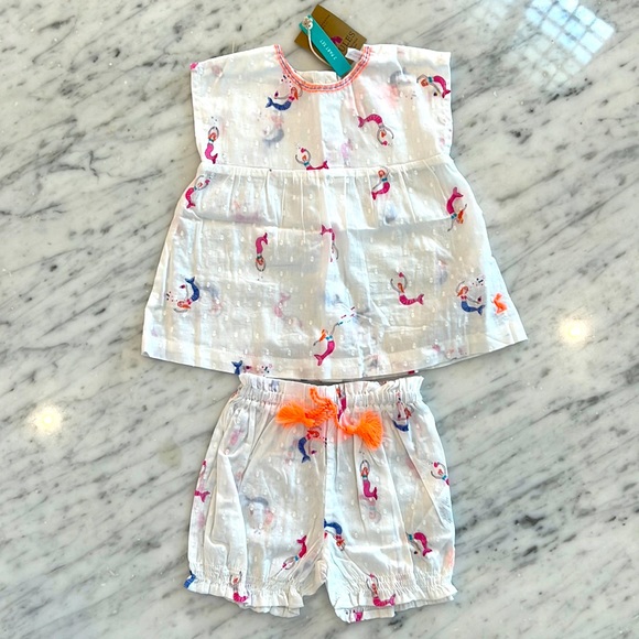 Joules Matching Sets New Baby Girl Joules Mermaid Dotted Swiss